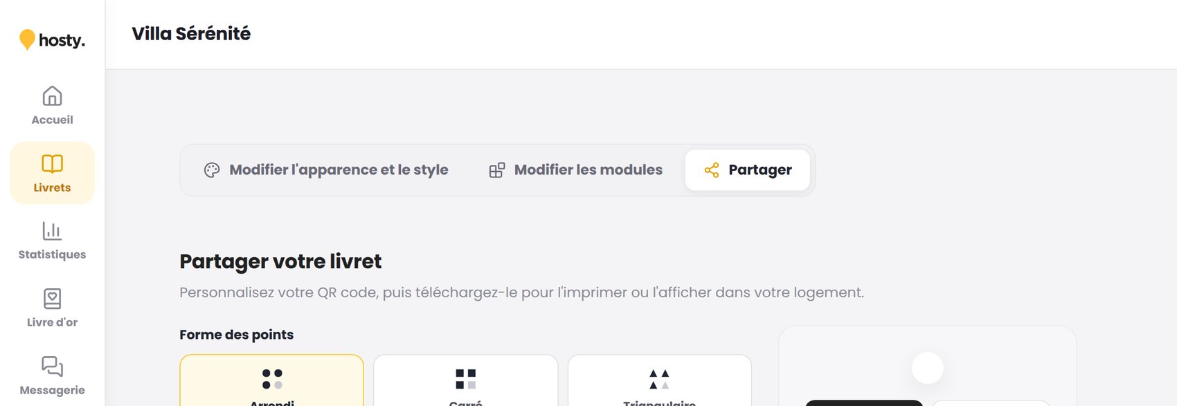 Comment générer le QR code de mon livret ?